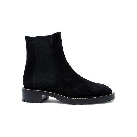 Stuart Weitzman Kolbie Chelsea Boots Black Suede Size 8